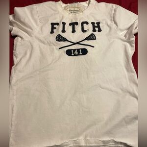 White Abercrombie men fitted tshirt xxl